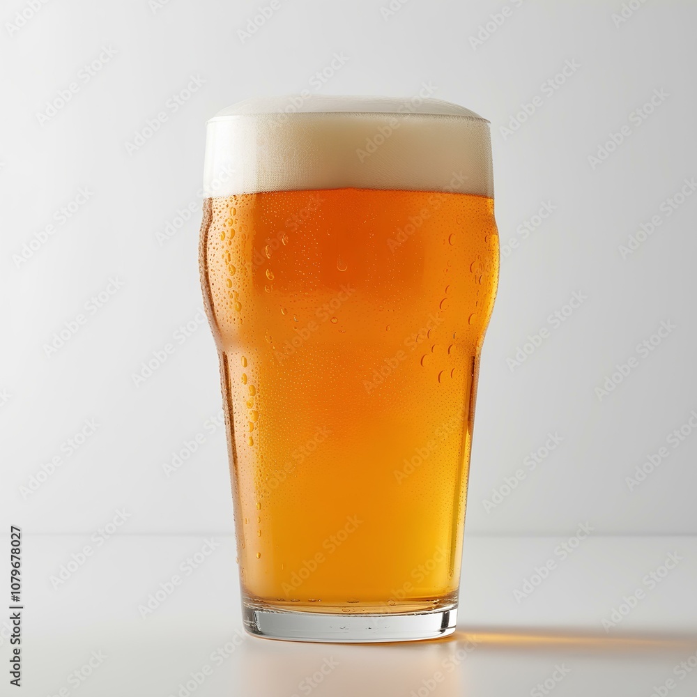 glass of beer isolated on white background