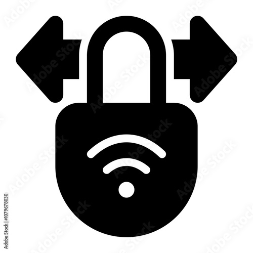 secure connection, wireless password, private network, security, wireless, internet, connection, protection solid or glyph icon