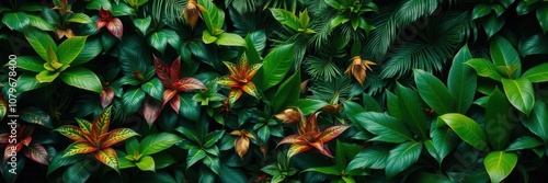 Wallpaper Mural Lush green jungle foliage with vibrant leaves and tropical plants, lush, environment Torontodigital.ca