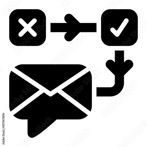 spoofing, message spoofing, email spoofing, sms spoofing, scam, email, message solid or glyph icon