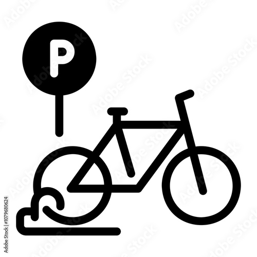 bicycle parking Solid icon