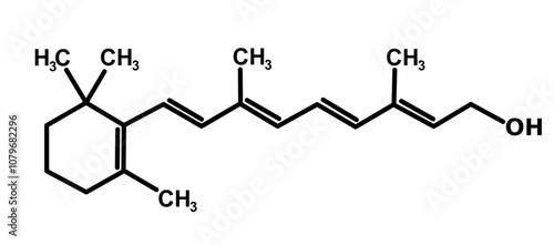 Chemical Structure of Retinol Vitamin A