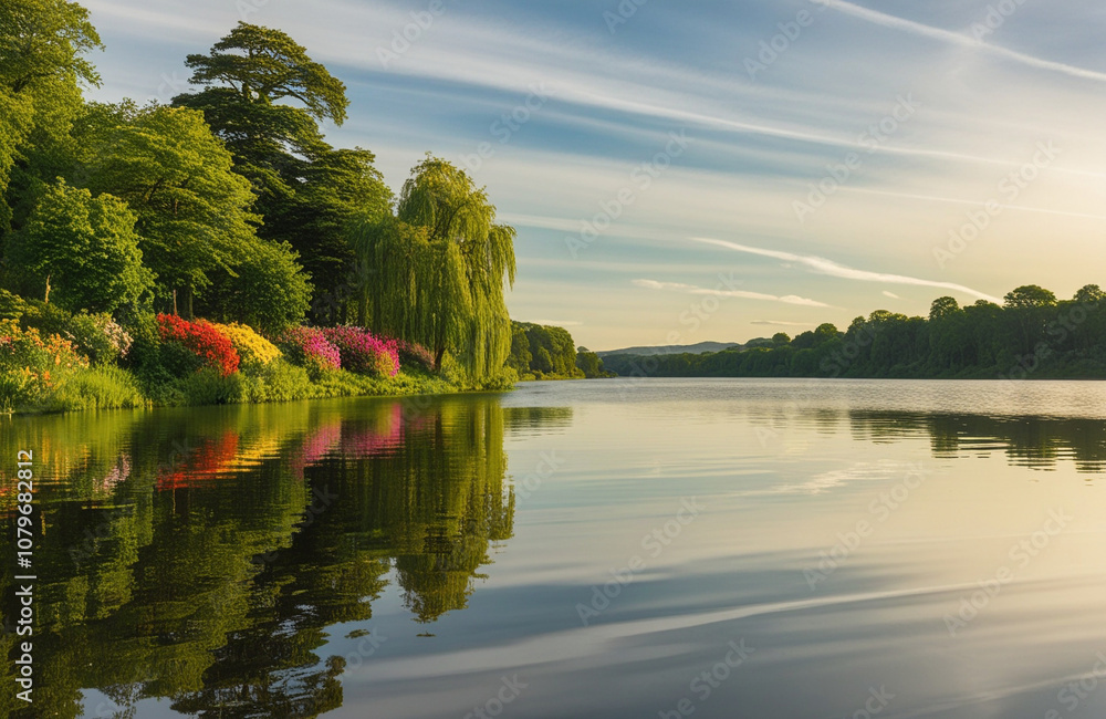 Obraz premium Artistic Reflections on Water Landscape