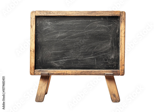 Obraz na płótnie Vintage blackboard with wooden frame and stand. w salonie