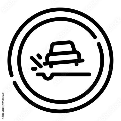 pothole Line Icon