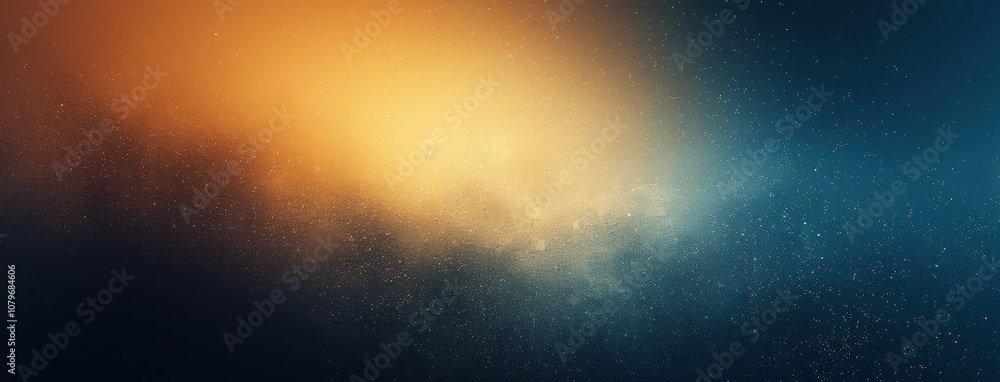 Fototapeta premium Gradient Background with Blue Yellow Color Scheme Grainy Texture Soft Glow Dark Gray Gradient Corner