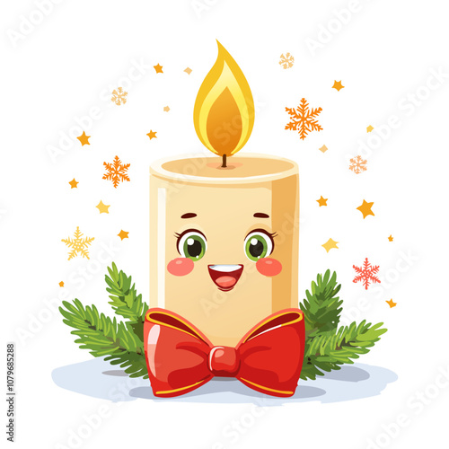 Candle Cute Christmas Winter Decoration Ornament Cartoon Character