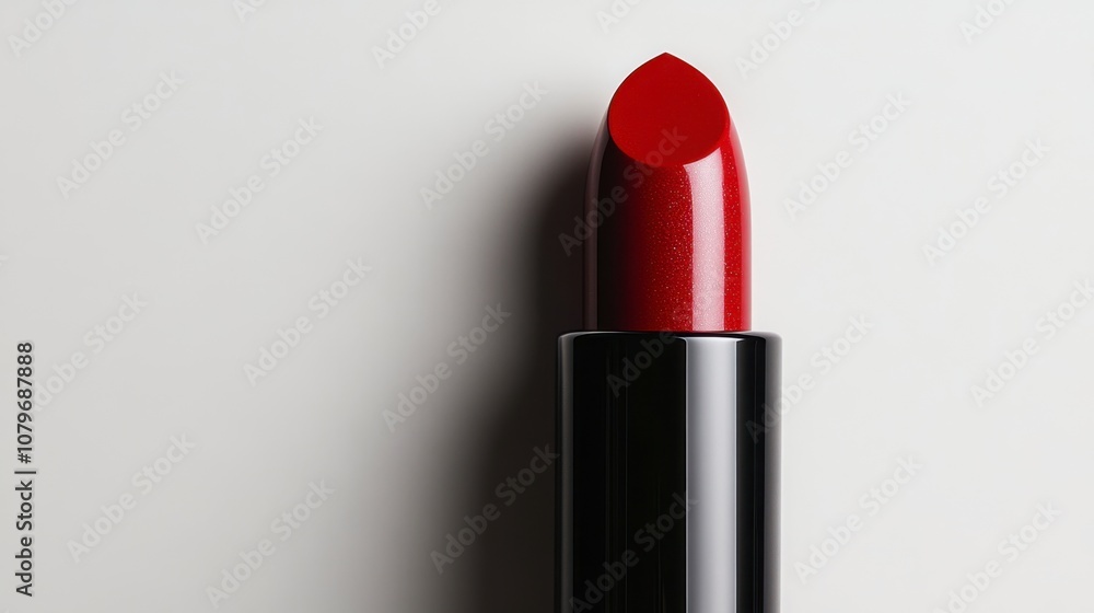 Red Lipstick on White Background Close up Red Lipstick on White Background Close up