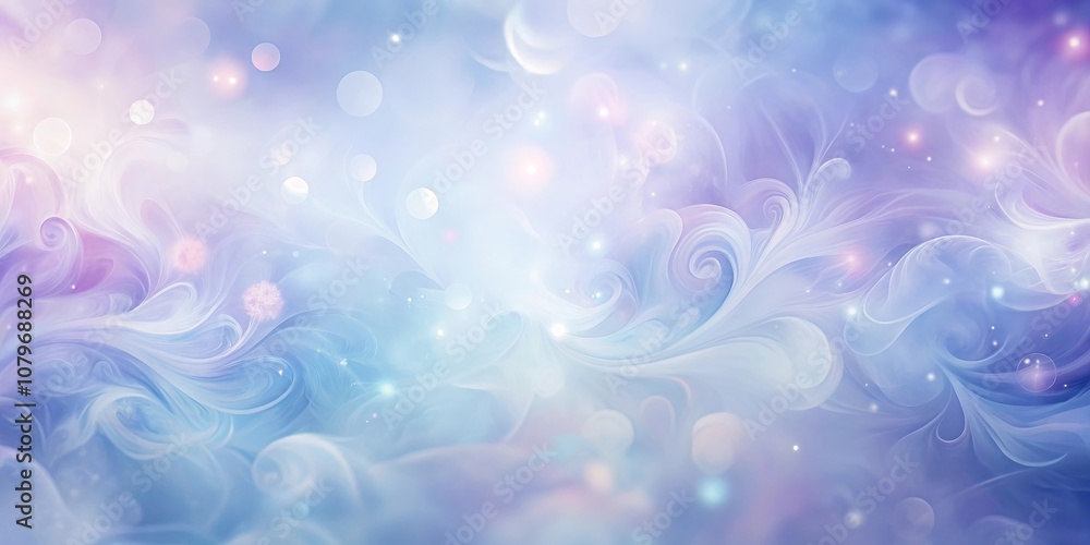 Ethereal Abstract Background with Swirling Patterns, Delicate Colors, and Glimmering Lights Ethereal Abstract Background with Swirling Patterns, Delicate Colors, and Glimmering Lights