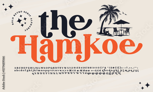 The Hamkoe Serif, Cosmetic, Fashion Stylish Display Bold Font alphabet