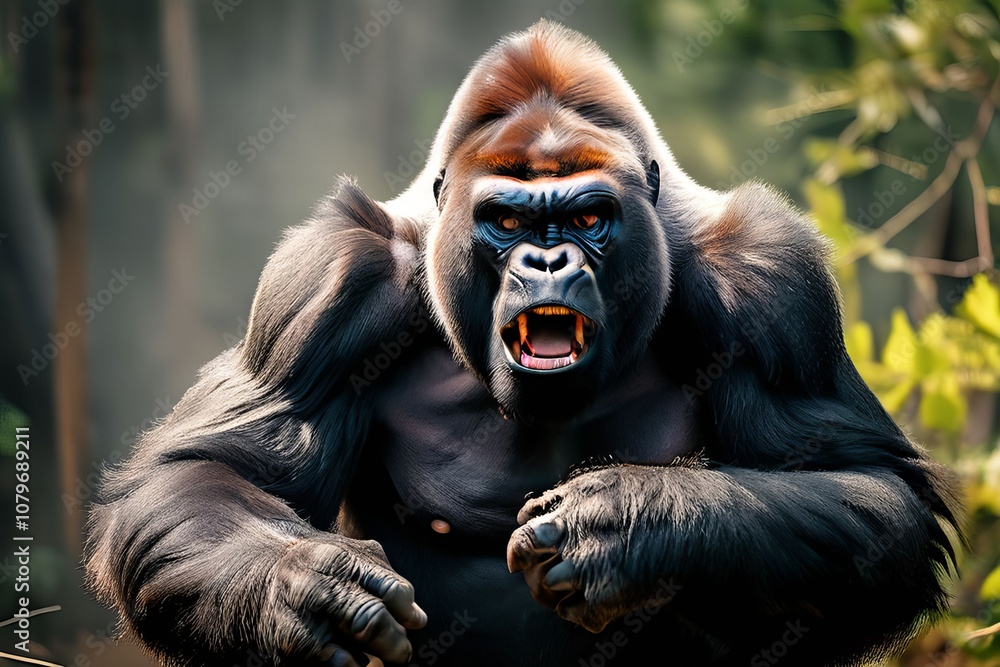gorilla beating its chest gorilla beating its chest