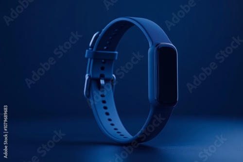 Modern Blue Smartwatch With Black Screen