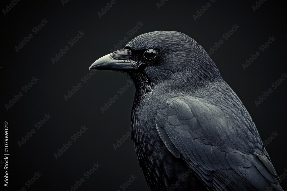 Black Crow Portrait Dark Background Bird Wildlife Black Crow Portrait Dark Background Bird Wildlife