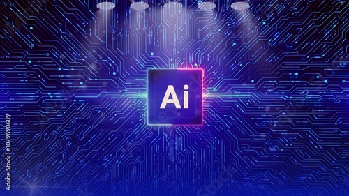 ai and circuit board background
