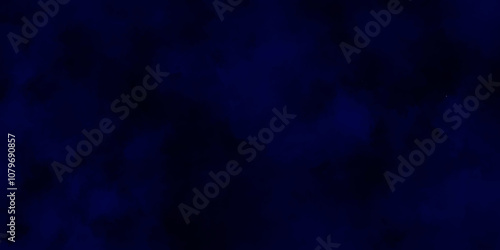 Abstract dark blue watercolor cloudiness, mist, or smog background. Dark navy blue sky with black background and blurred pattern. Vivid textured aquarelle painted art design background.	
