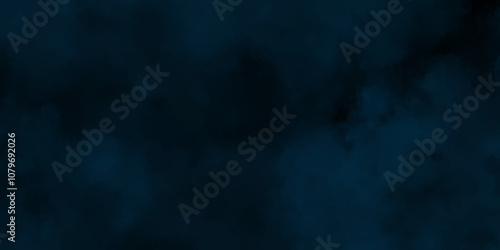 Abstract dark blue watercolor cloudiness, mist, or smog background. Dark navy blue sky with black background and blurred pattern. Vivid textured aquarelle painted art design background.	
