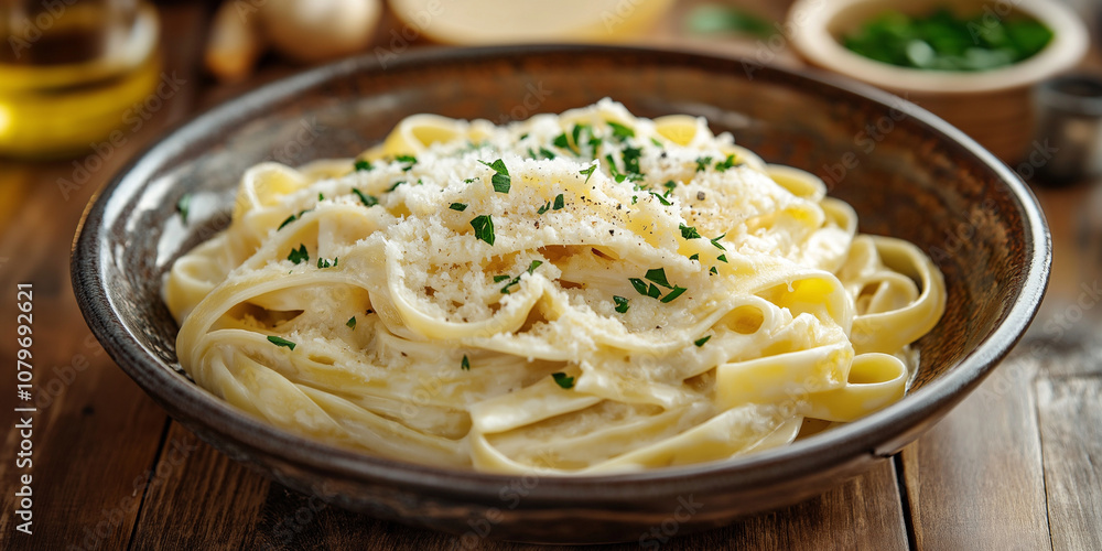 Fettuccine Alfredo with Parmesan Fettuccine Alfredo with Parmesan