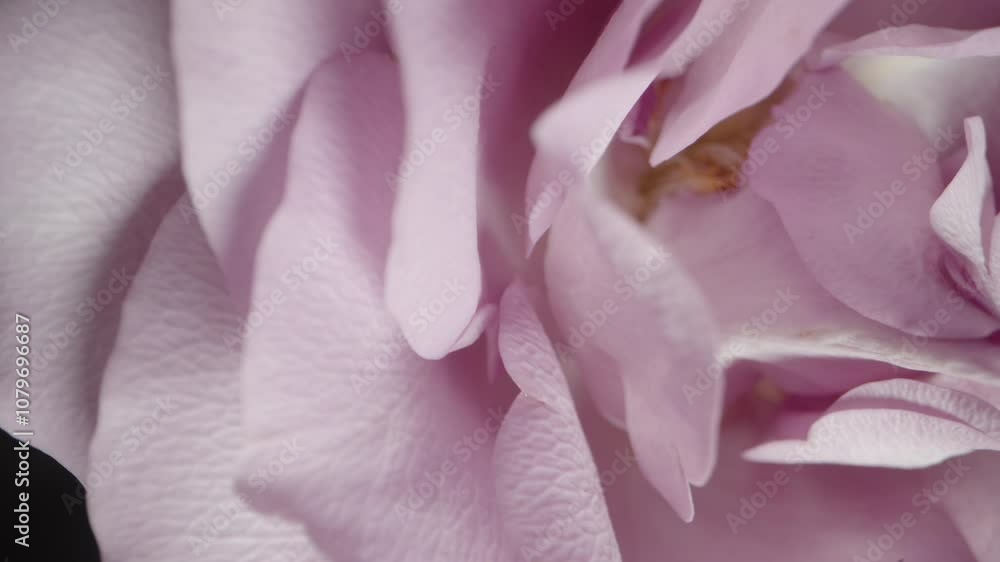 Extreme close-up of a rotating pale pink rose, focusing on the soft, layered petals and gentle textures. The rotation emphasizes the depth and intricate beauty within the flower's center. Extreme close-up of a rotating pale pink rose, focusing on the soft, layered petals and gentle textures. The rotation emphasizes the depth and intricate beauty within the flower's center.
