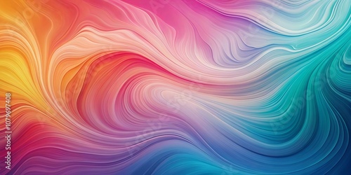 Abstract Swirling Color Waves Abstract Background with Curved Lines and Vivid Hues