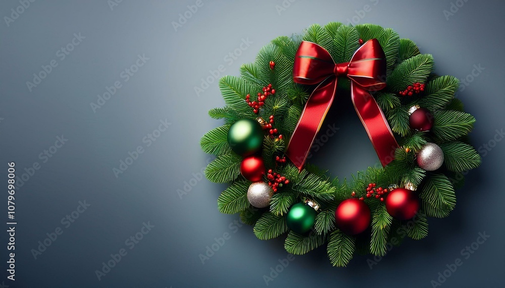 クリスマスリースのコピースペース2