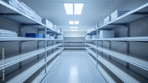 Empty Warehouse Shelves