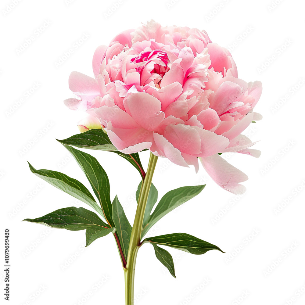 A pink peony isolated on a transparent background A pink peony isolated on a transparent background