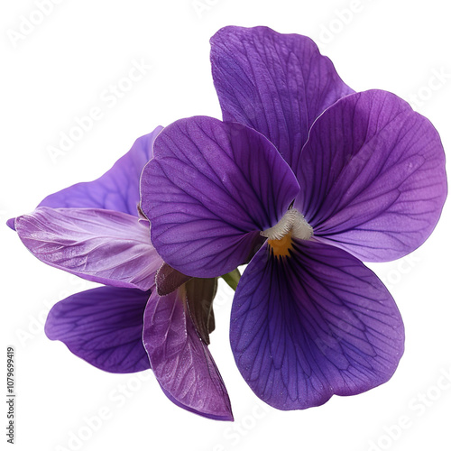 Obraz na płótnie A purple violet isolated on a transparent background