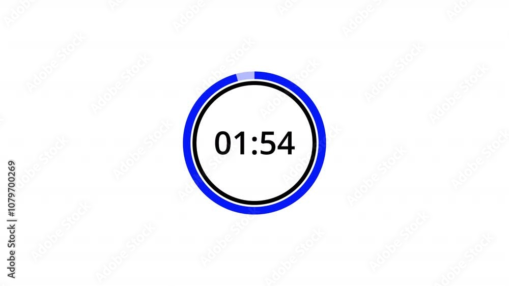 Circle countdown timer animation of 2 minutes on transparent background, 2 minutes circle countdown timer animation with alpha channels, countdown video Circle countdown timer animation of 2 minutes on transparent background, 2 minutes circle countdown timer animation with alpha channels, countdown video