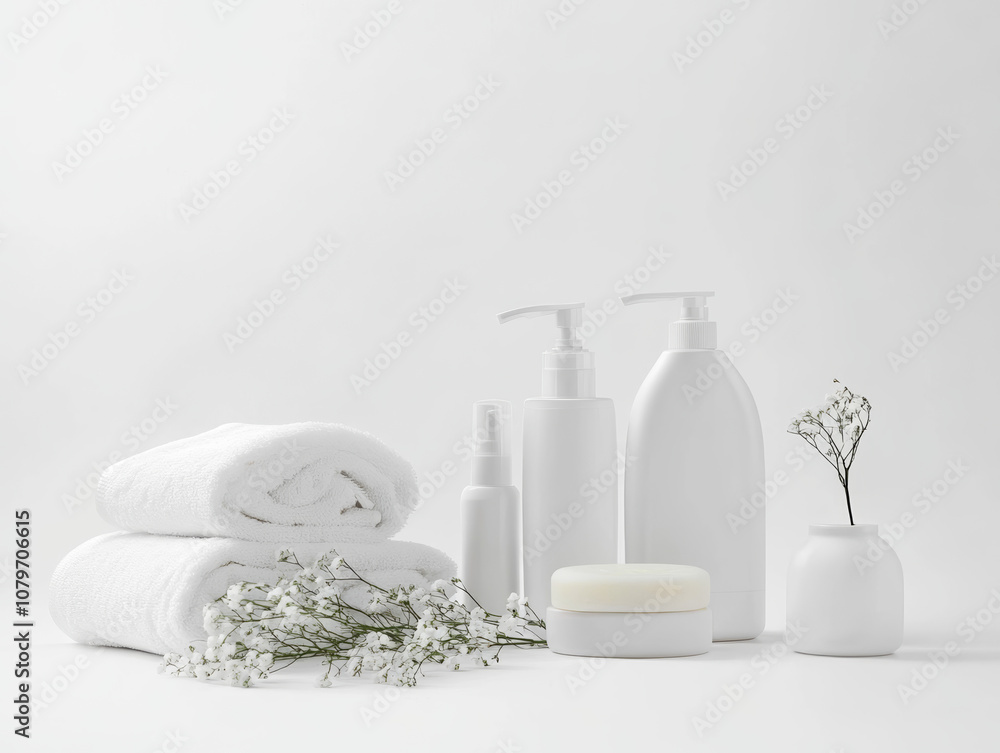 spa still life with towel and soap spa still life with towel and soap