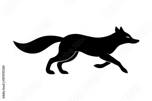 Fox Running | isolated vector illustration on white background