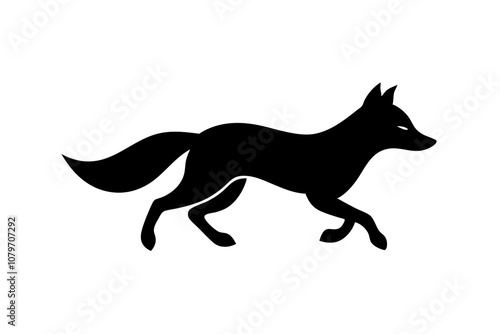 Fox Running | isolated vector illustration on white background