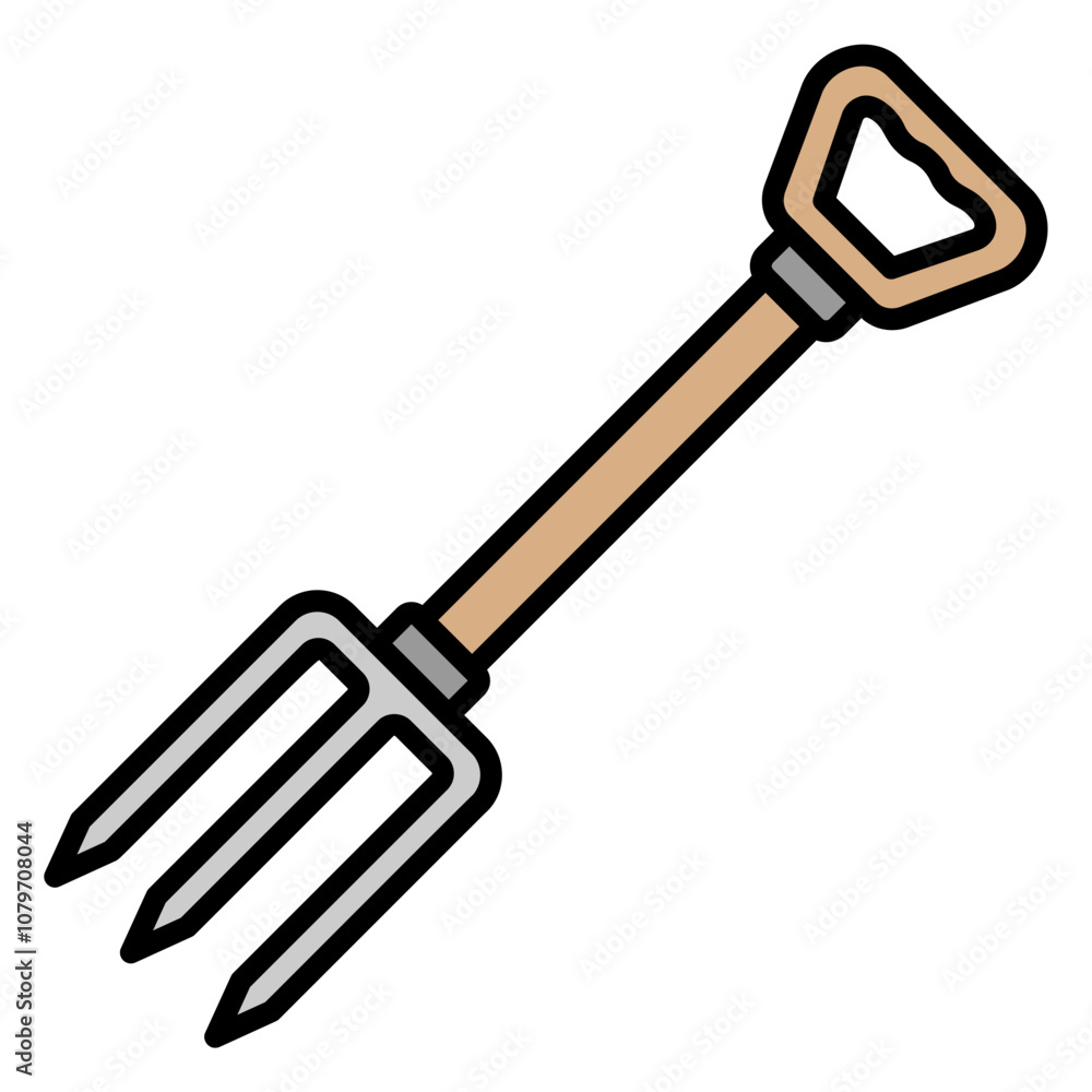 Illustration of Farming Fork Filled Icon Illustration of Farming Fork Filled Icon