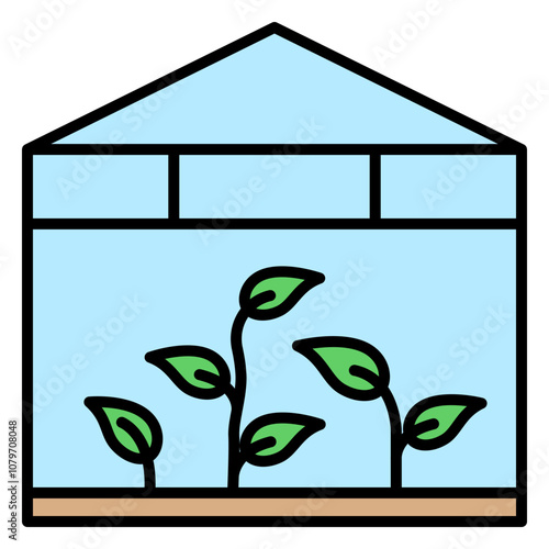 Illustration of Greenhouse Filled Icon