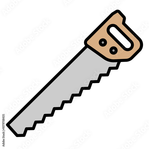 Illustration of Saw Filled Icon