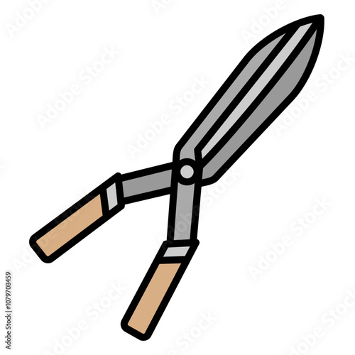 Illustration of Shears Filled Icon