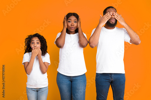 Canvas Print Hear No evil, See No evil, Speak No Evil