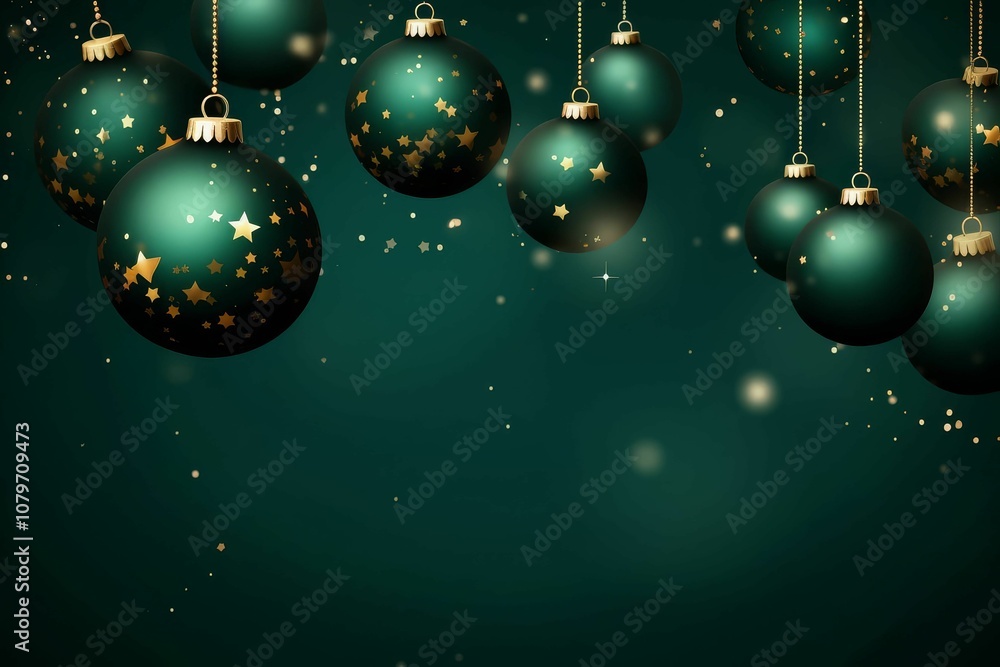 beautiful christmas balls banner with text space beautiful christmas balls banner with text space