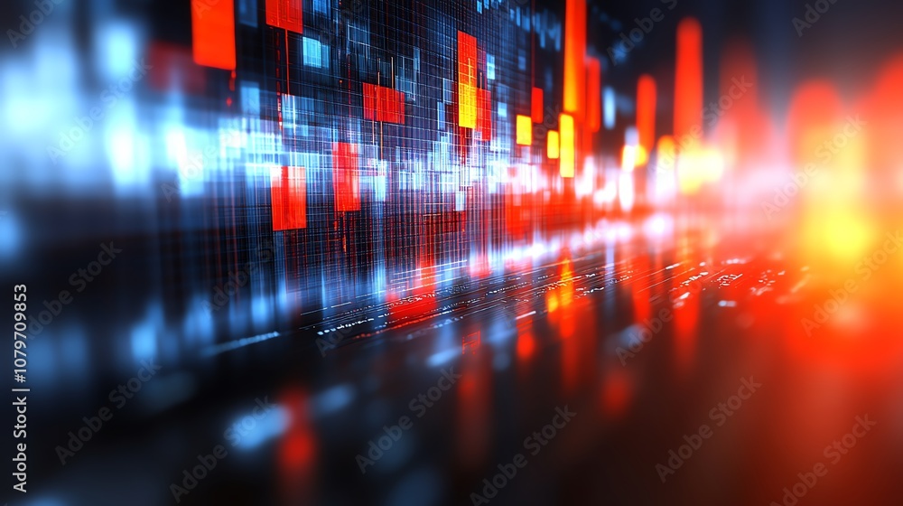 Fototapeta premium Design an image of a software interface for financial tracking, with graphs and alerts visible