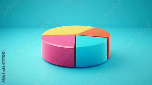Design a vibrant pie chart showcasing employee satisfaction survey results in various departments