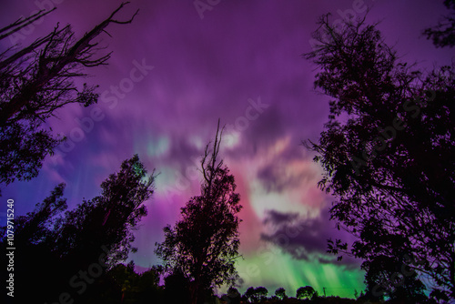 Foto aurora australis in New Zealand in the south island