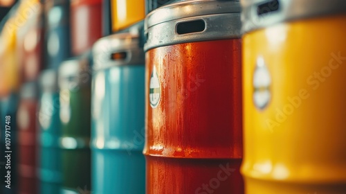 Closeup of Colorful Barrels