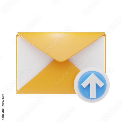 Free Download email uploading 3d icon and illustration - GFXLoad