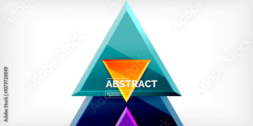 Free Download Triangle glass shapes geometric abstract background. Vector Illustration For Wallpaper, Banner, Background, Card, Book Illustration, landing page - GFXLoad