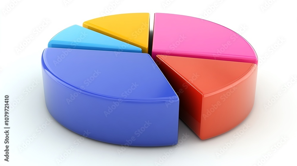 Obraz premium Design a pie chart illustrating the distribution of resources across various departments