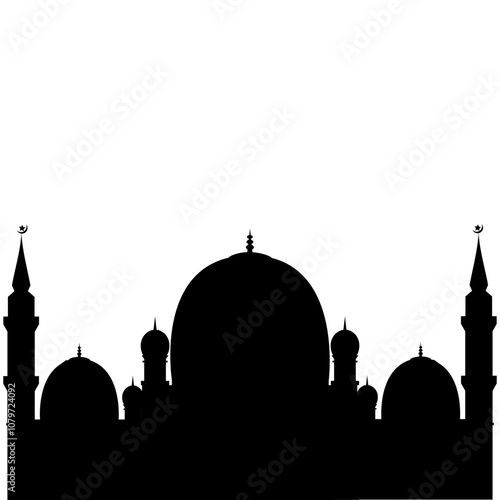 silhouette of mosque