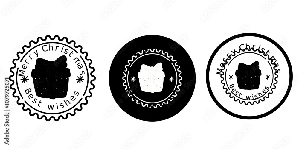 Obraz premium Christmas vectors icon set