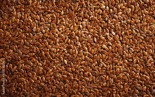 Close up of flax seeds as a background. Toned. photo