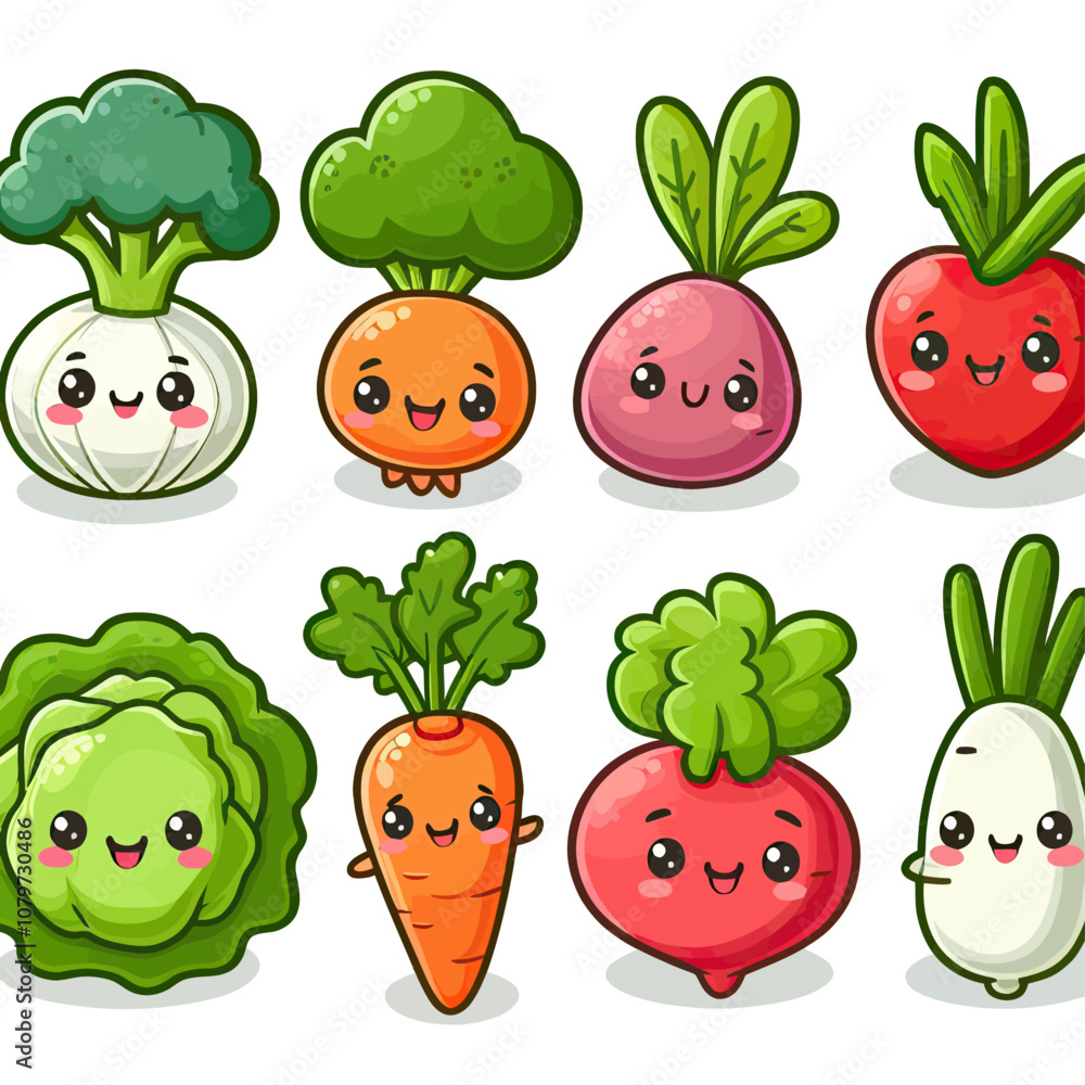 Fototapeta premium vegetables set