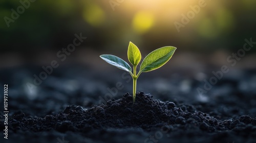 A Tiny Sprout Emerging from the Soil