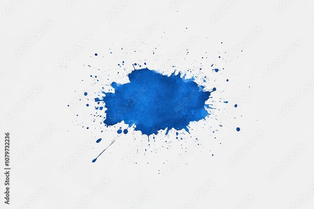 Blue Pastel Watercolor Splash Brushes Texture on White Background for Creative Design Blue Pastel Watercolor Splash Brushes Texture on White Background for Creative Design